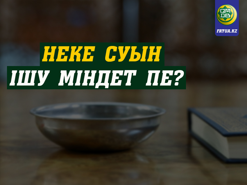  НЕКЕ СУЫН ІШУ МІНДЕТ ПЕ?